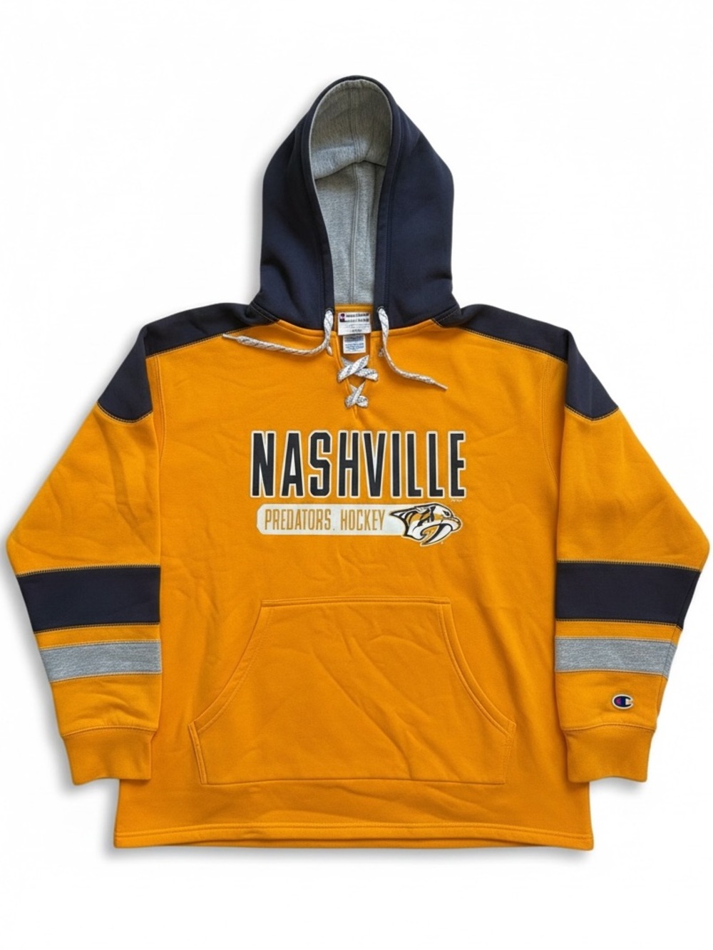 Nashville Predators NHL Champion Hoodie Gold Navy  Hooded‎ Sweatshirt NWT | Sz L